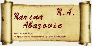 Marina Abazović vizit kartica